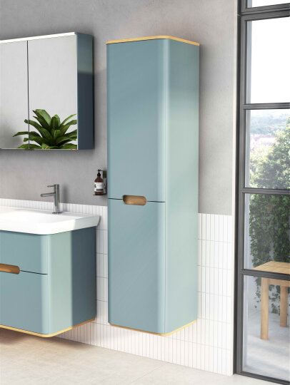 VitrA Sento Çamaşır Sepetli Boy Dolabı, Ayaksız, Sol, Mat Fiyord Yeşili,65892 - 5
