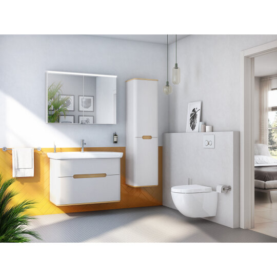 VitrA Sento Çift Çekmeceli Lavabo Dolabı, Ayaksız, 100 Cm, Mat Açık Gri,65990 - 10