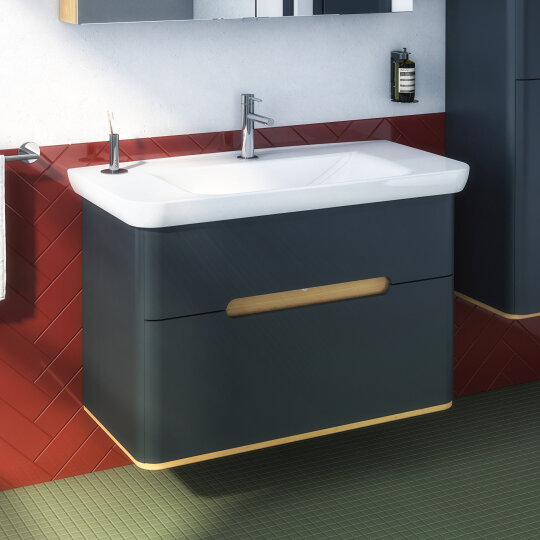 Vitra Sento Çift Çekmeceli Lavabo Dolabı, Ayaksız, 100 Cm, Mat Antrasit 60838 - 7