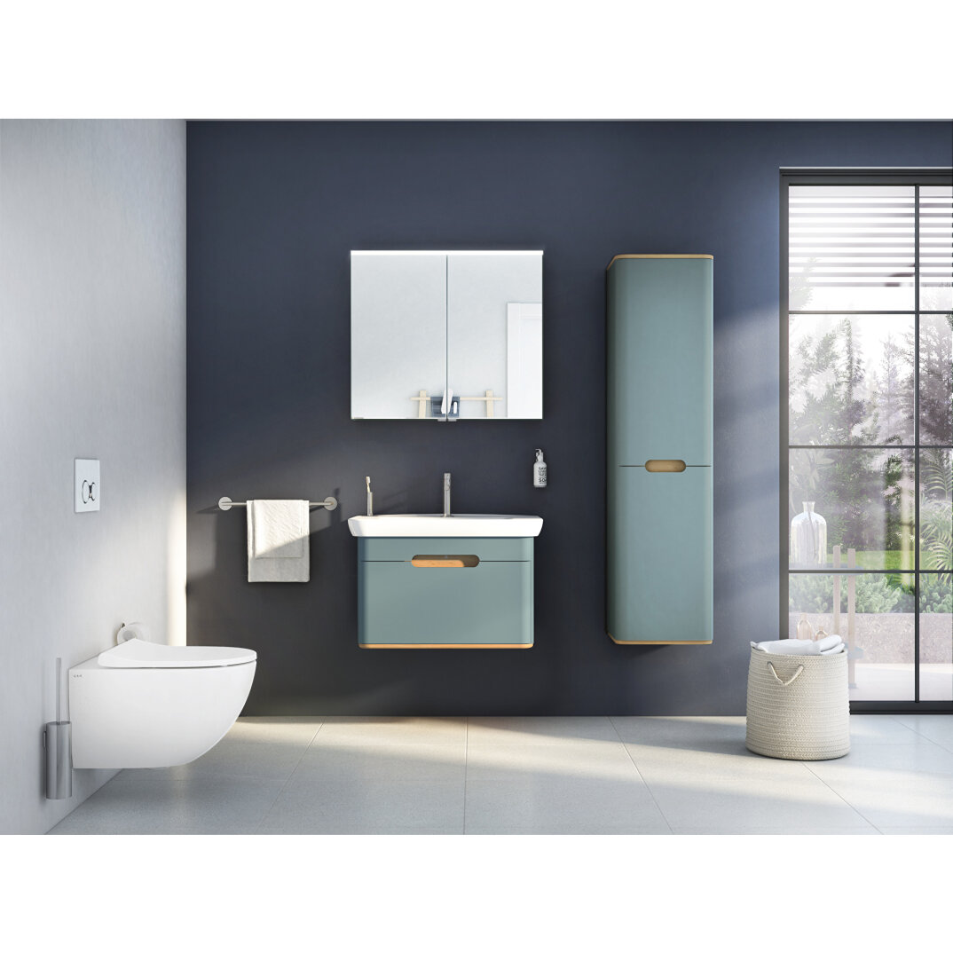 VitrA Sento Çift Çekmeceli Lavabo Dolabı, Ayaksız, 100 Cm, Mat Fiyord Yeşili,65878 - 8