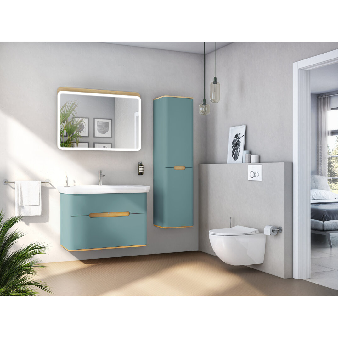 VitrA Sento Çift Çekmeceli Lavabo Dolabı, Ayaksız, 100 Cm, Mat Fiyord Yeşili,65878 - 10