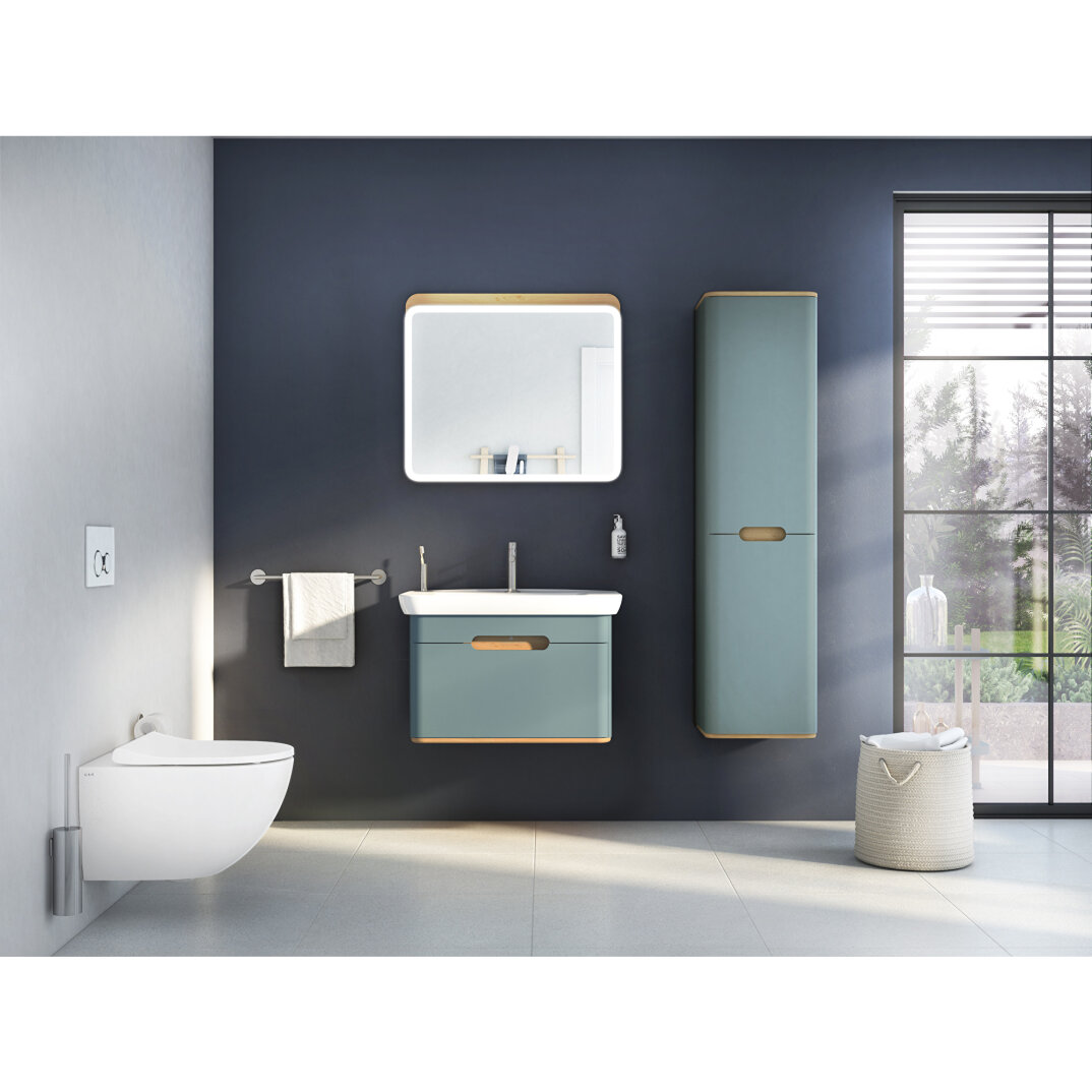 VitrA Sento Çift Çekmeceli Lavabo Dolabı, Ayaksız, 100 Cm, Mat Fiyord Yeşili,65878 - 14