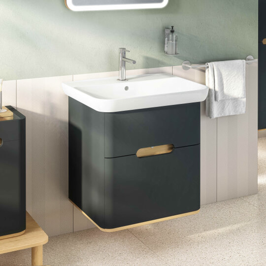 VitrA Sento Çift Çekmeceli Lavabo Dolabı, Ayaksız, 65 Cm, Mat Antrasit,60834 - 6