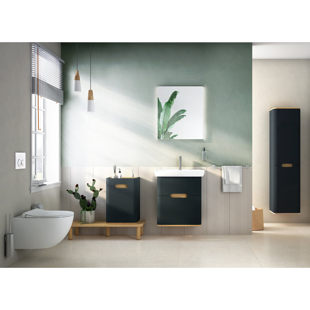 VitrA Sento Çift Çekmeceli Lavabo Dolabı, Ayaksız, 65 Cm, Mat Antrasit,60834 - 9