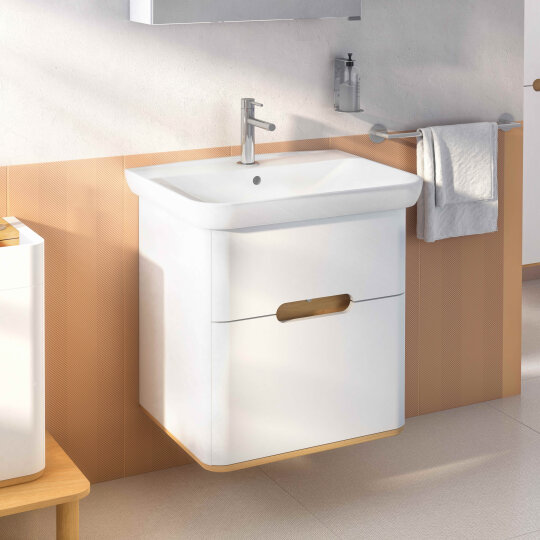 VitrA Sento Çift Çekmeceli Lavabo Dolabı, Ayaksız, 65 Cm, Mat Beyaz, 60822 - 5