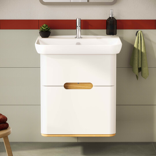 VitrA Sento Çift Çekmeceli Lavabo Dolabı, Ayaksız, 65 Cm, Mat Beyaz, 60822 - 6
