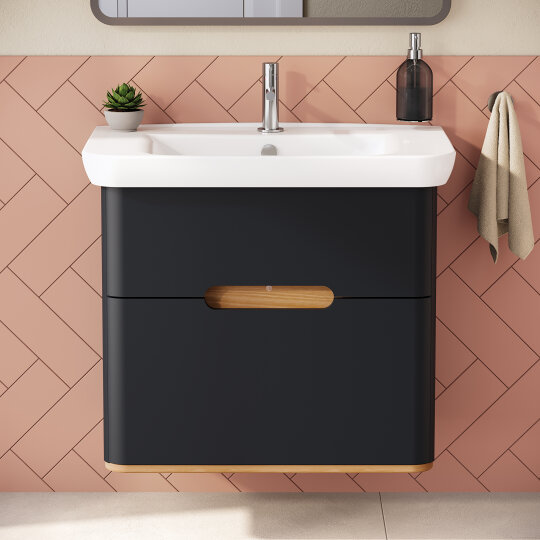 Vitra Sento Çift Çekmeceli Lavabo Dolabı, Ayaksız, 80 Cm, Mat Antrasit 60836 - 7
