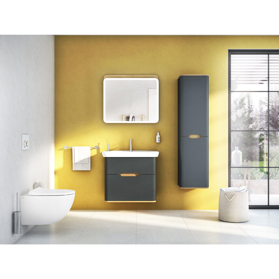 Vitra Sento Çift Çekmeceli Lavabo Dolabı, Ayaksız, 80 Cm, Mat Antrasit 60836 - 11