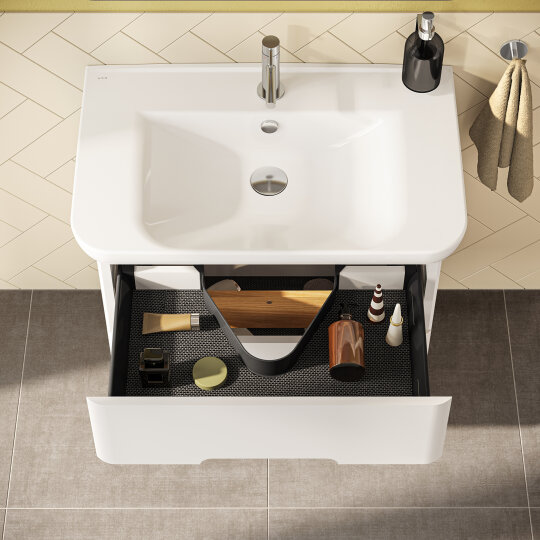Vitra Sento Çift Çekmeceli Lavabo Dolabı, Ayaksız, 80 Cm, Mat Beyaz 60824 - 10