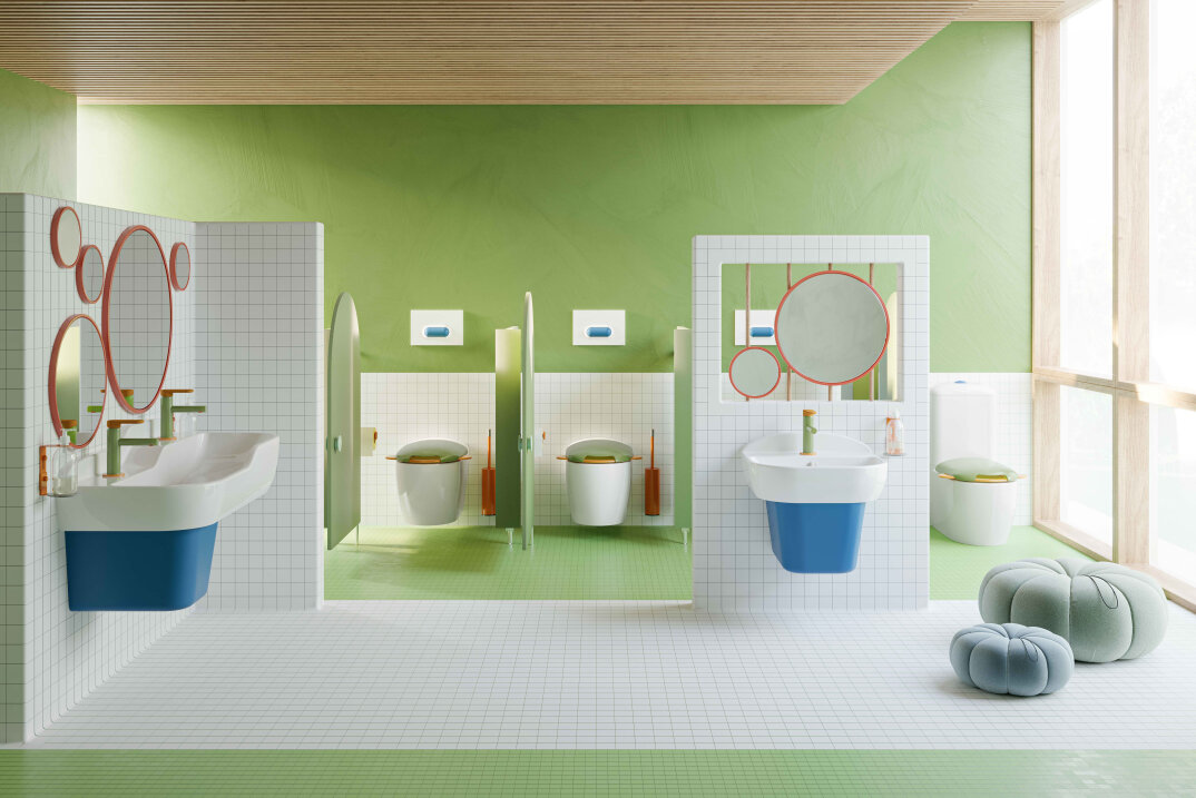 VitrA Sento İkili (Çift Kademeli) Çocuk Lavabosu, 85 cm,7351B003-1739 - 2