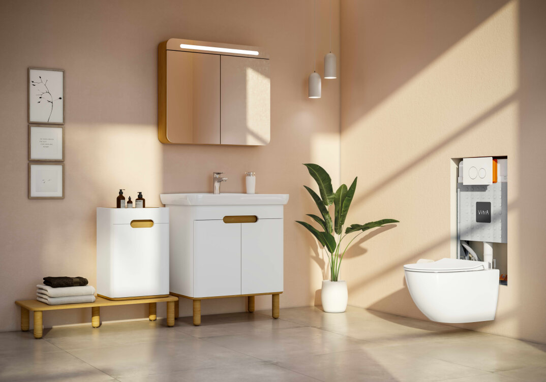 VitrA Sento Kapaklı Lavabo Dolabı, Ayaksız, 65 Cm, Mat Beyaz,60781 - 2
