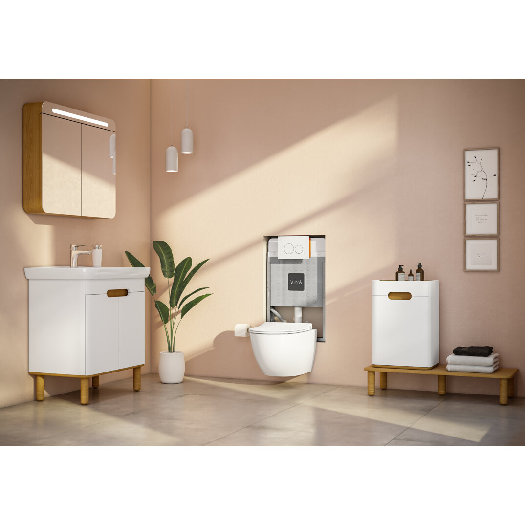 VitrA Sento Kapaklı Lavabo Dolabı, Ayaksız, 65 Cm, Mat Beyaz,60781 - 6