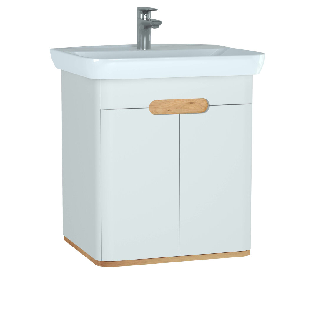 VitrA Sento Kapaklı Lavabo Dolabı, Ayaksız, 65 Cm, Mat Beyaz,60781 - 1