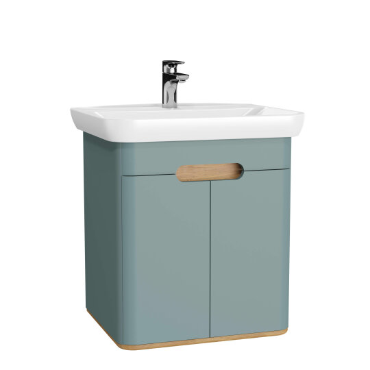 VitrA Sento Kapaklı Lavabo Dolabı, Ayaksız, 65 Cm, Mat Fiyord Yeşili,65870