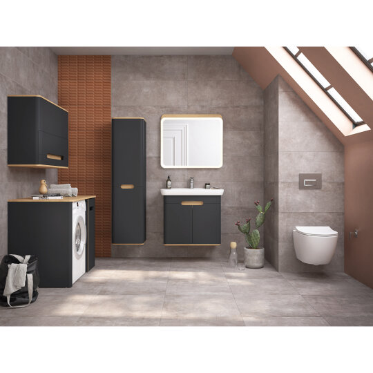 Vitra Sento Kapaklı Lavabo Dolabı, Ayaksız, 80 Cm, Mat Antrasit 60809 - 6