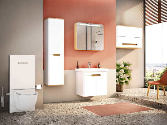 Vitra Sento Kapaklı Lavabo Dolabı, Ayaksız, 80 Cm, Mat Beyaz 60785 - 7
