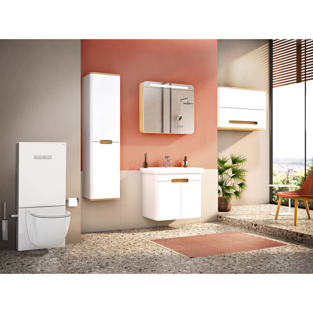 Vitra Sento Kapaklı Lavabo Dolabı, Ayaksız, 80 Cm, Mat Beyaz 60785 - 13