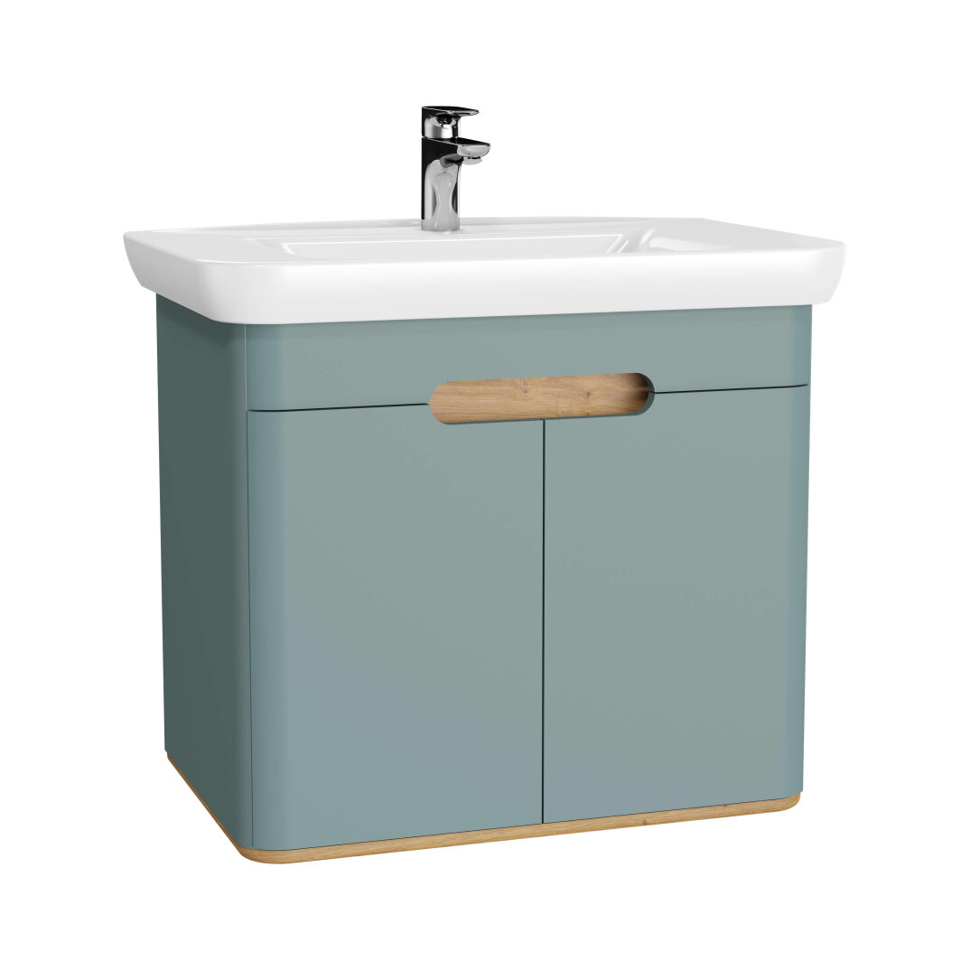 VitrA Sento Kapaklı Lavabo Dolabı, Ayaksız, 80 Cm, Mat Fiyord Yeşili,65871 - 1