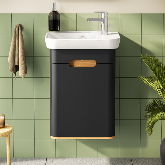 VitrA Sento Lavabo Dolabı, 50 cm, Kapaklı, Mat Antrasit, Sağ,60801 - 6
