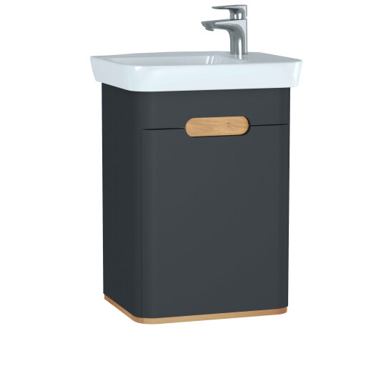 VitrA Sento Lavabo Dolabı, 50 cm, Kapaklı, Mat Antrasit, Sağ,60801
