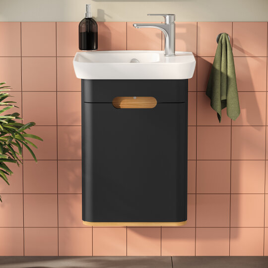 VitrA Sento Lavabo Dolabı, 50 cm, Kapaklı, Mat Antrasit, Sol,60803 - 11