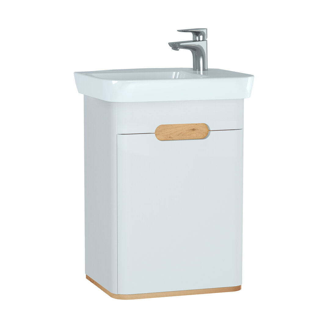 VitrA Sento Lavabo Dolabı, 50 cm, Kapaklı, Mat Beyaz, Sağ,60777 - 2