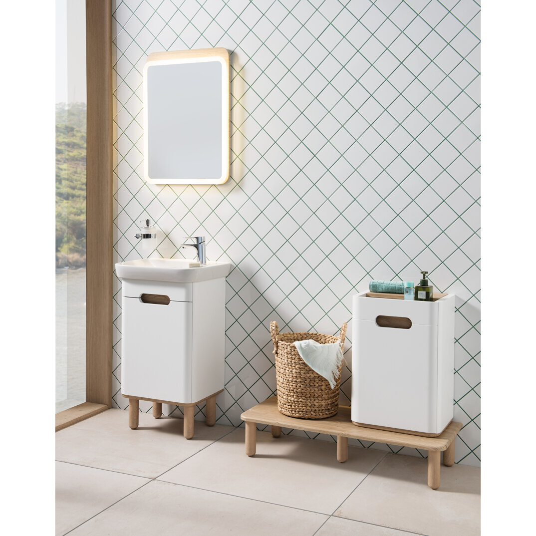 VitrA Sento Lavabo Dolabı, 50 cm, Kapaklı, Mat Beyaz, Sağ,60777 - 3