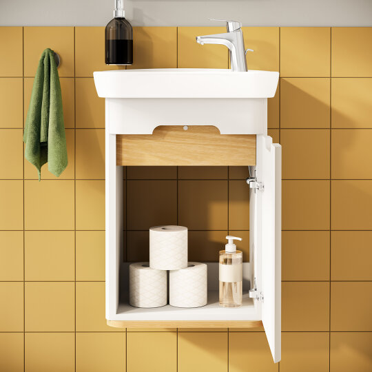 VitrA Sento Lavabo Dolabı, 50 cm, Kapaklı, Mat Beyaz, Sağ,60777 - 4