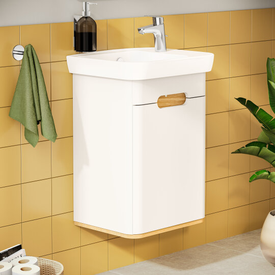 VitrA Sento Lavabo Dolabı, 50 cm, Kapaklı, Mat Beyaz, Sağ,60777 - 5