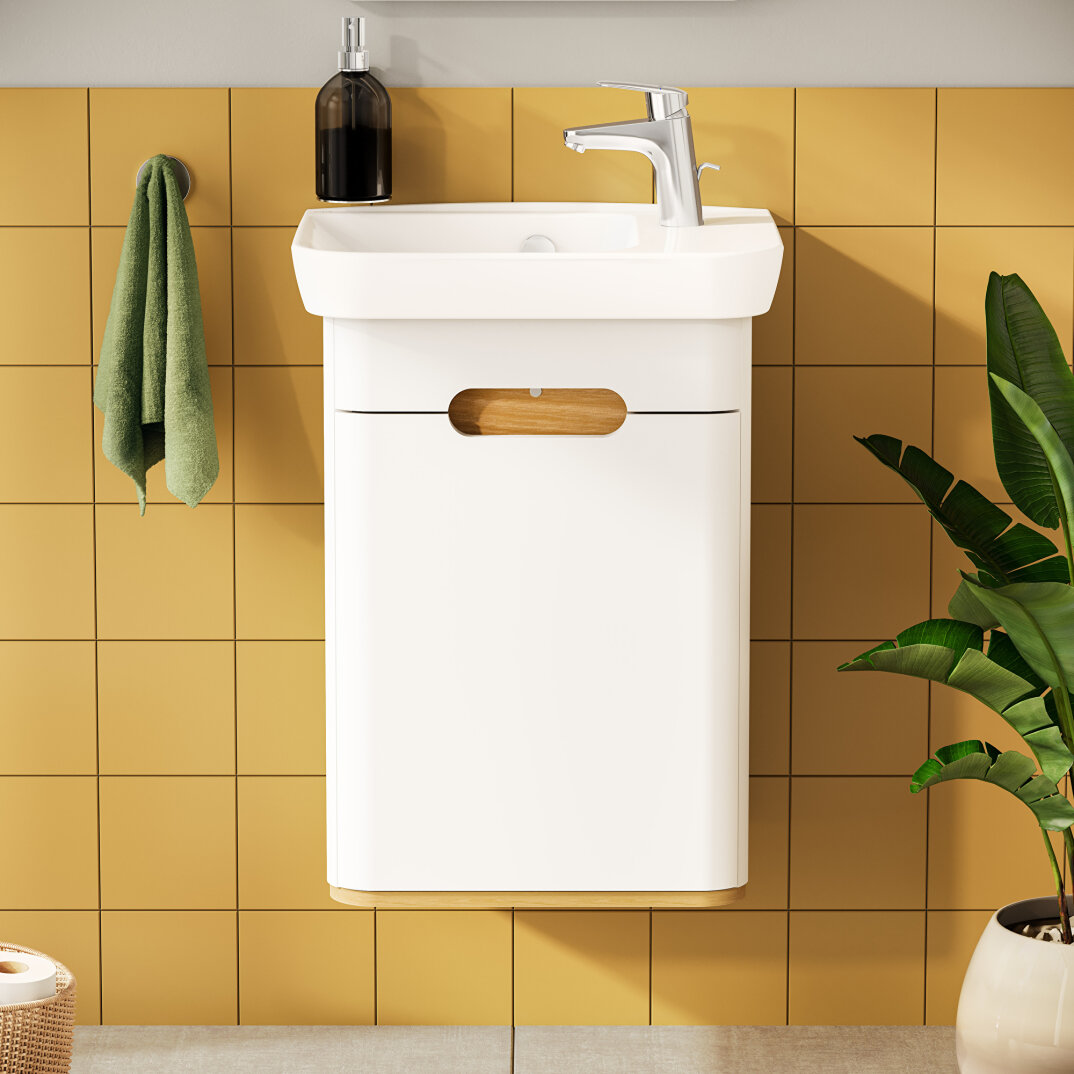 VitrA Sento Lavabo Dolabı, 50 cm, Kapaklı, Mat Beyaz, Sağ,60777 - 6