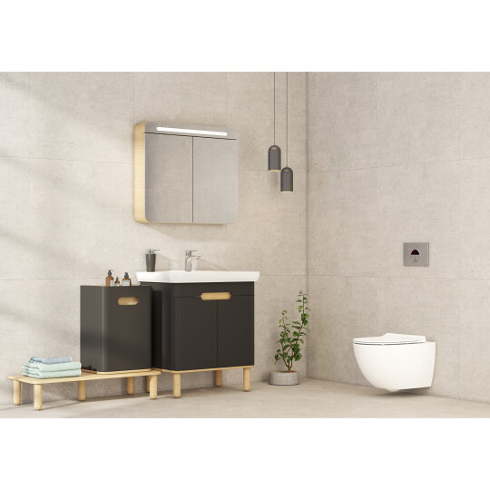 VitrA Sento Led Aydınlatmalı Dolaplı Ayna, 80 cm, Açık Meşe, 60896 - 11