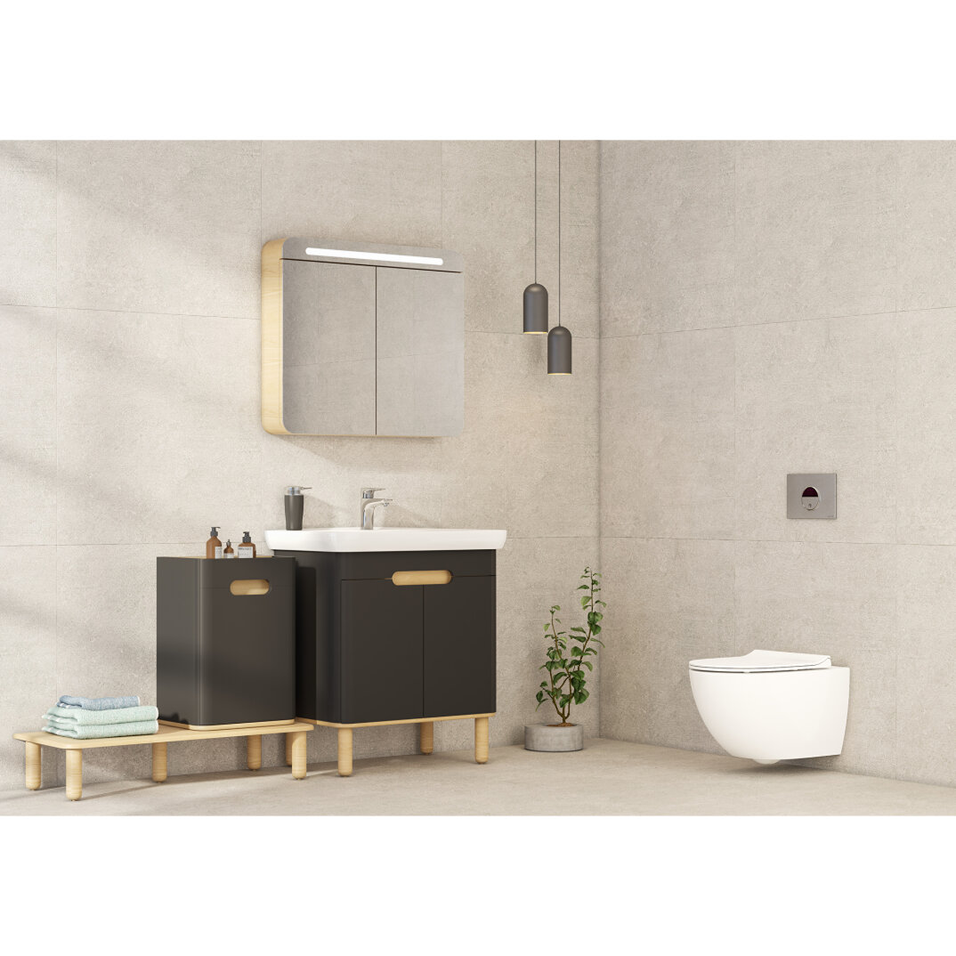 VitrA Sento Led Aydınlatmalı Dolaplı Ayna, 80 cm, Açık Meşe, 60896 - 11