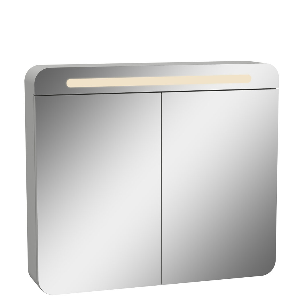VitrA Sento Led Aydınlatmalı Dolaplı Ayna, 80 cm, Mat Açık Gri,66001 - 2