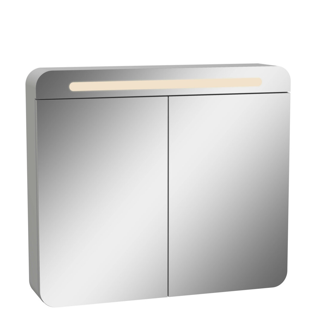 VitrA Sento Led Aydınlatmalı Dolaplı Ayna, 80 cm, Mat Açık Gri,66001 - 1