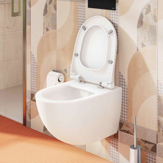 VitrA Sento Slim Klozet Kapağı, Yavaş Kapanır, Kolay Sökülebilir, Mat Beyaz, 120-401R009 - 4