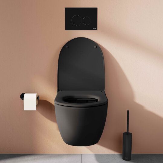 VitrA Sento Slim Klozet Kapağı, Yavaş Kapanır, Kolay Sökülebilir, Mat Siyah,120-483R009 - 3