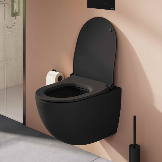 VitrA Sento Slim Klozet Kapağı, Yavaş Kapanır, Kolay Sökülebilir, Mat Siyah,120-483R009 - 4