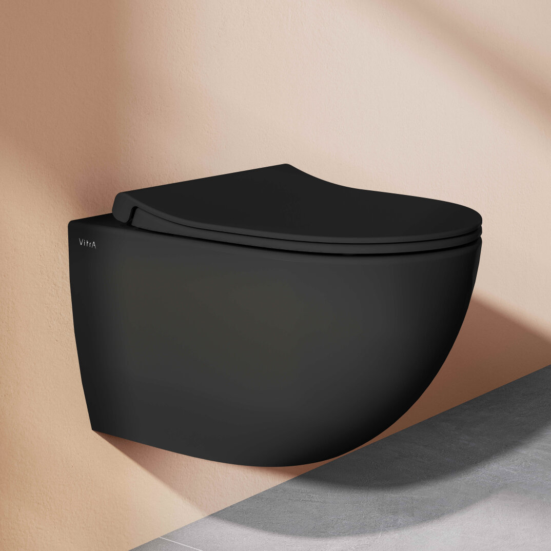 VitrA Sento Slim Klozet Kapağı, Yavaş Kapanır, Kolay Sökülebilir, Mat Siyah,120-483R009 - 5