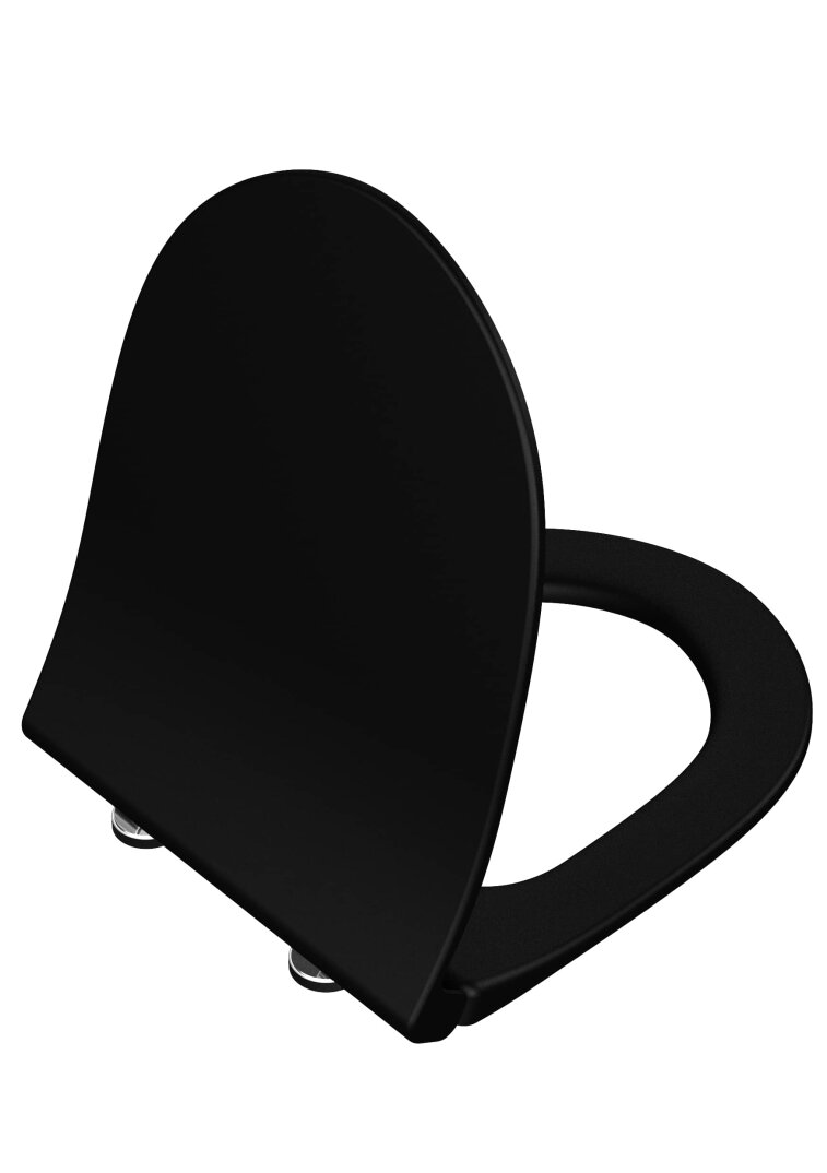 VitrA Sento Slim Klozet Kapağı, Yavaş Kapanır, Kolay Sökülebilir, Mat Siyah,120-483R009 - 1