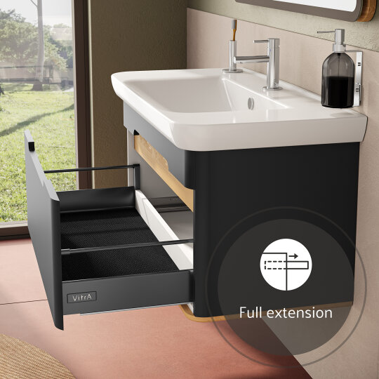 Vitra Sento Tek Çekmeceli Lavabo Dolabı, Ayaksız, 100 Cm, Mat Antrasit 60820 - 6