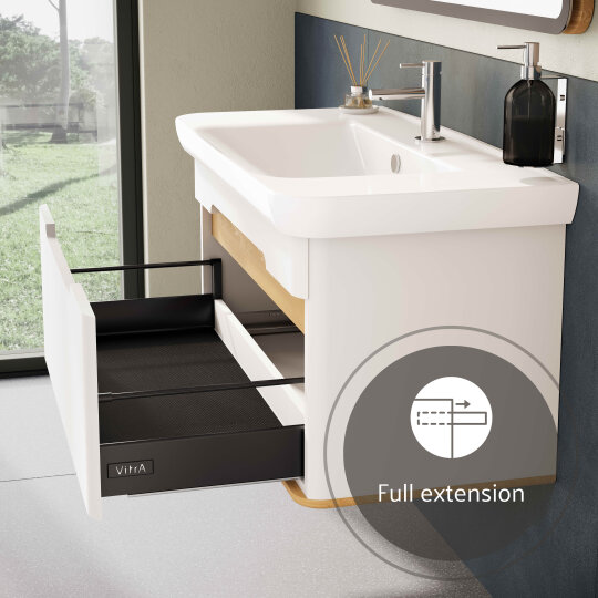 Vitra Sento Tek Çekmeceli Lavabo Dolabı, Ayaksız, 100 Cm, Mat Beyaz 60814 - 5