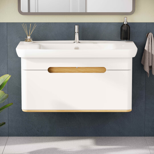 Vitra Sento Tek Çekmeceli Lavabo Dolabı, Ayaksız, 100 Cm, Mat Beyaz 60814 - 7