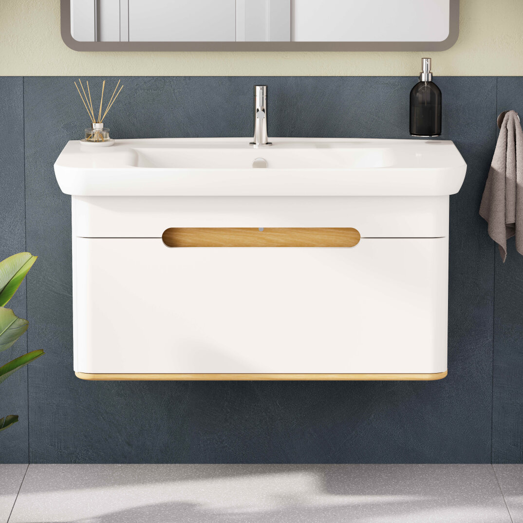 Vitra Sento Tek Çekmeceli Lavabo Dolabı, Ayaksız, 100 Cm, Mat Beyaz 60814 - 7