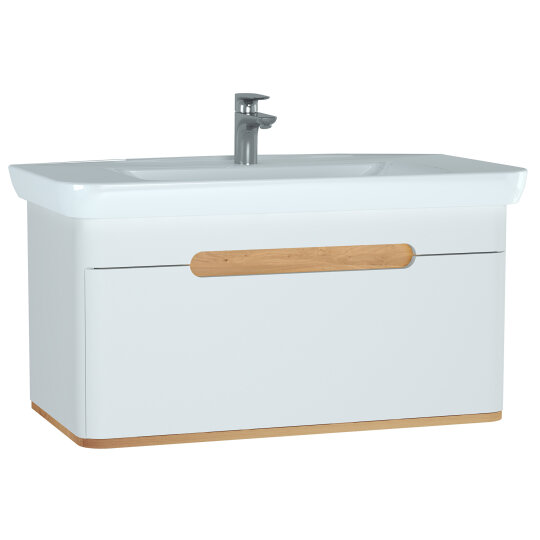 Vitra Sento Tek Çekmeceli Lavabo Dolabı, Ayaksız, 100 Cm, Mat Beyaz 60814 - 8