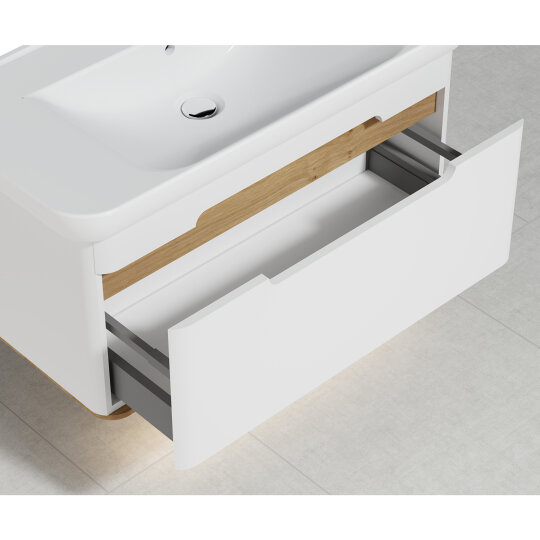 Vitra Sento Tek Çekmeceli Lavabo Dolabı, Ayaksız, 100 Cm, Mat Beyaz 60814 - 16