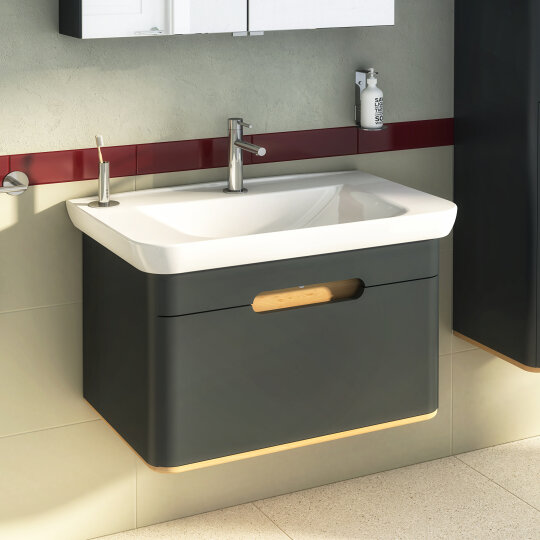 Vitra Sento Tek Çekmeceli Lavabo Dolabı, Ayaksız, 80 Cm, Mat Antrasit 60819 - 12