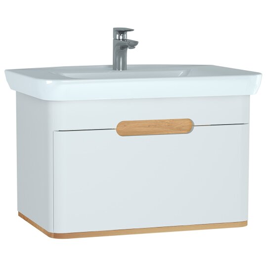 Vitra Sento Tek Çekmeceli Lavabo Dolabı, Ayaksız, 80 Cm, Mat Beyaz 60813 - 8