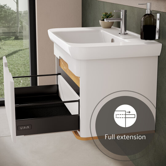 Vitra Sento Tek Çekmeceli Lavabo Dolabı, Ayaksız, 80 Cm, Mat Beyaz 60813 - 11