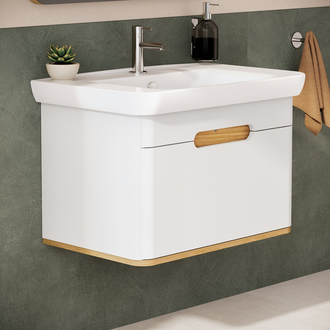 Vitra Sento Tek Çekmeceli Lavabo Dolabı, Ayaksız, 80 Cm, Mat Beyaz 60813 - 13