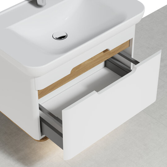 Vitra Sento Tek Çekmeceli Lavabo Dolabı, Ayaksız, 80 Cm, Mat Beyaz 60813 - 17